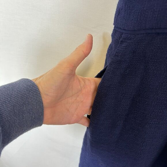 J. McLaughlin Estrella Navy V-Neck Sleeveless Midi Sheath Dress Size 10 - Picture 7 of 15